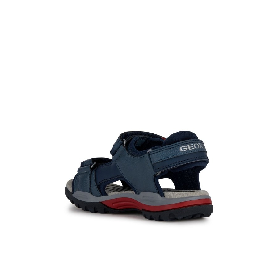 Enfant Geox Sandales | Geox Nu Pieds Sandales J250Ra Marine Multicouleurs