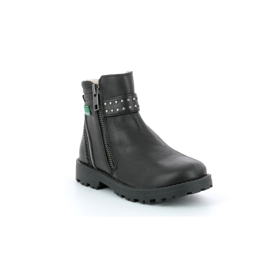 Enfant Kickers Bottines | Kickers Bottines Grooride Noir