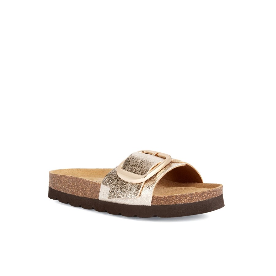 Femme Geox | Geox Nu Pieds Sandales D35Syl Or