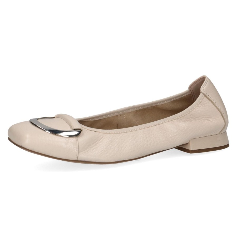 Femme Caprice | Caprice Ballerines 22106 42 Ecru