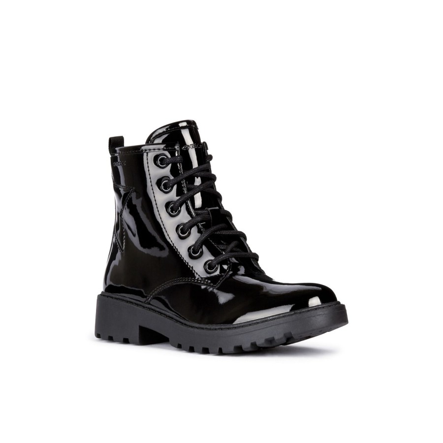 Enfant Geox Bottines | Geox Bottines J9420G Noir