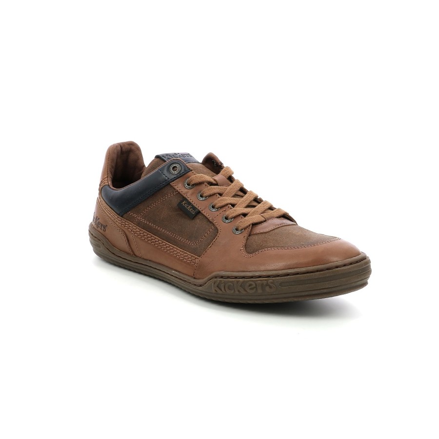 Homme Kickers | Kickers Sneakers Jungle Marron