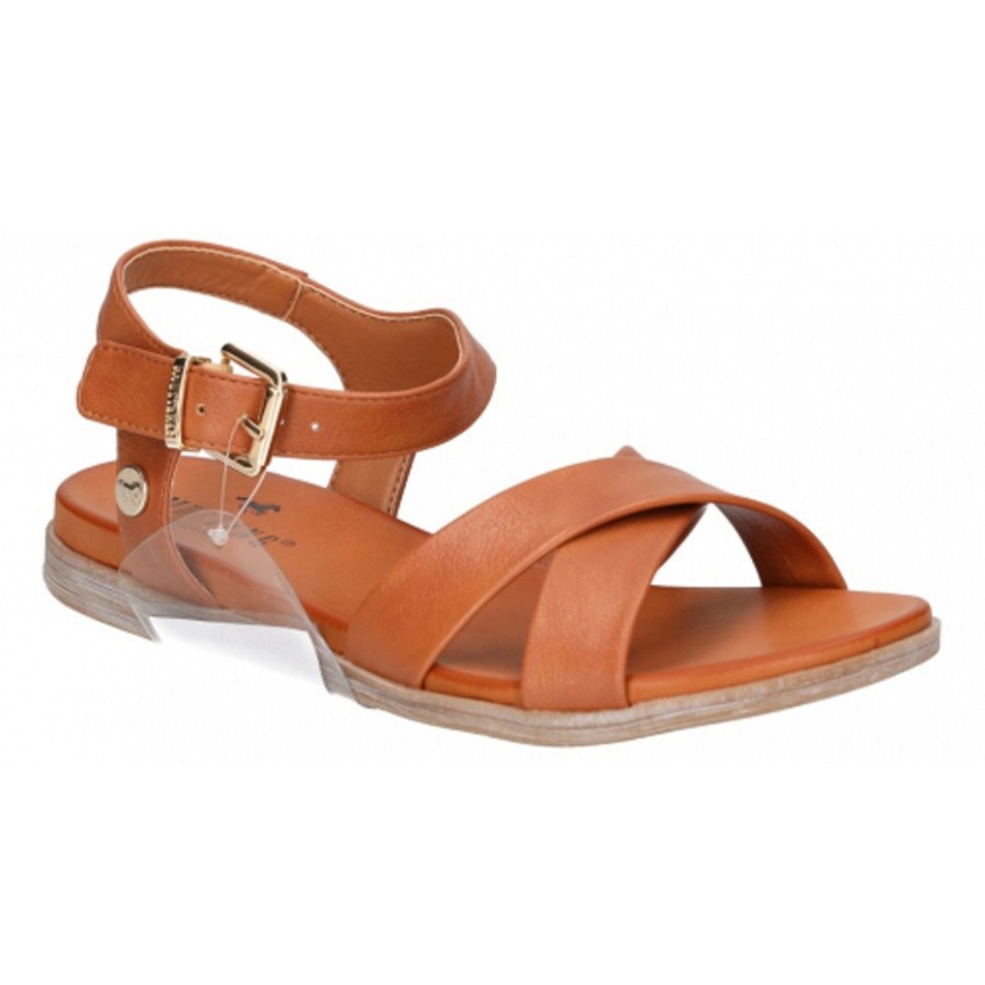 Femme Mustang | Mustang Nu Pieds Sandales 1424808 Cognac