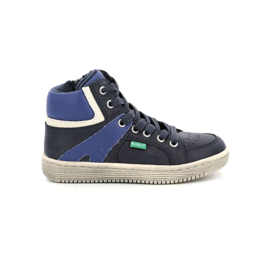 Enfant Kickers Baskets | Kickers Baskets Et Sneakers Lowell Marine Multicouleurs