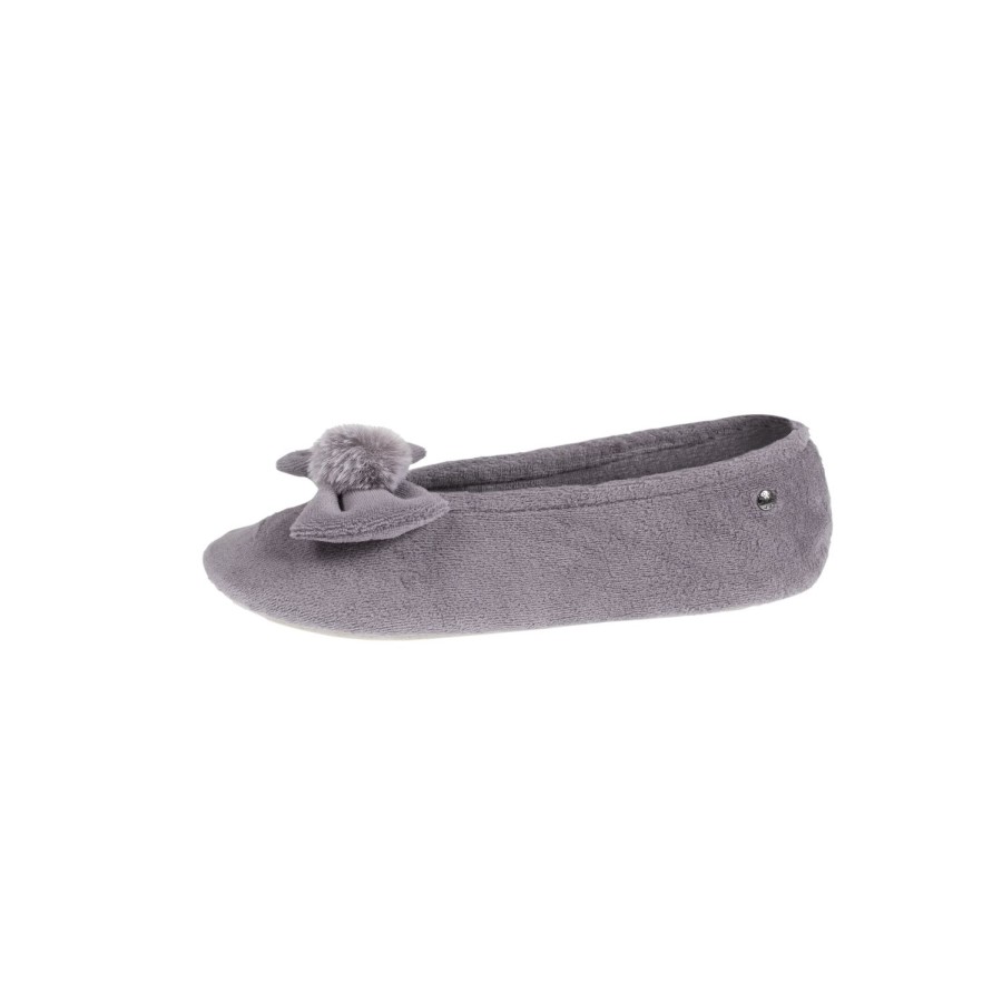 Femme Isotoner | Isotoner Chaussons 97206 Gris