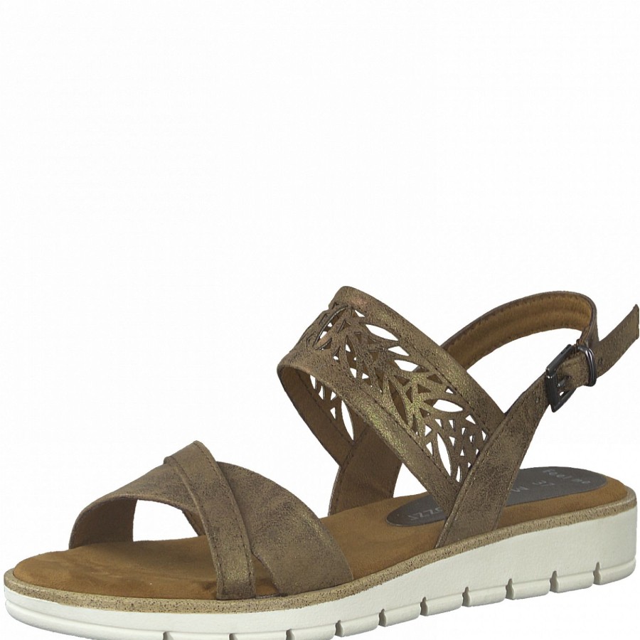 Femme Marco tozzi | Marco Tozzi Nu Pieds Sandales 2860026 Marron