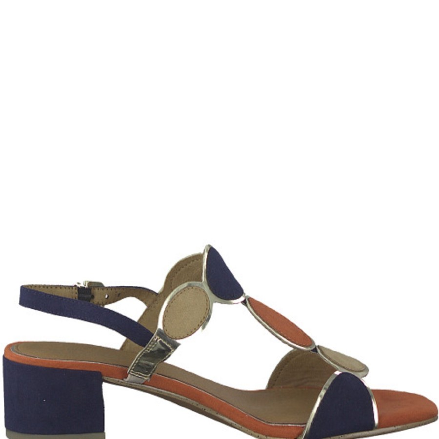 Femme Marco tozzi | Marco Tozzi Nu Pieds Sandales 28230 20 Marine Multicouleurs