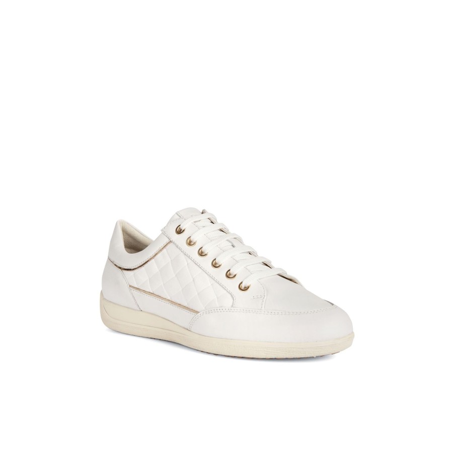 Femme Geox | Geox Baskets D3568A Blanc