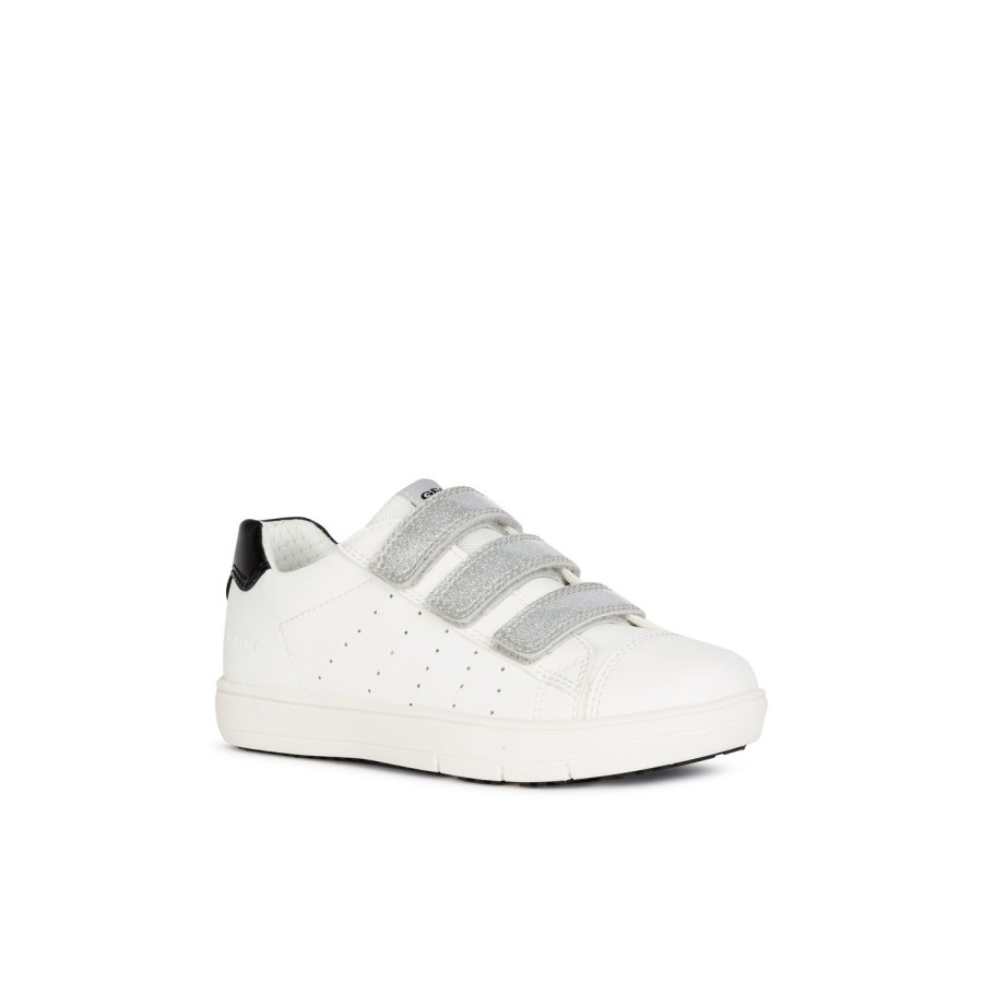 Enfant Geox Baskets | Geox Baskets Et Sneakers J15Dwb Blanc