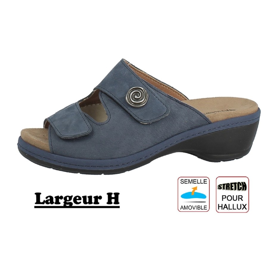 Femme Medi loi | Medi Loi Mules Ml Moni 154 Marine