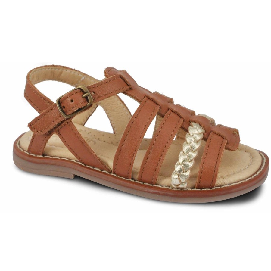 Enfant Norvik Sandales | Norvik Nu Pieds Sandales Fest Marron