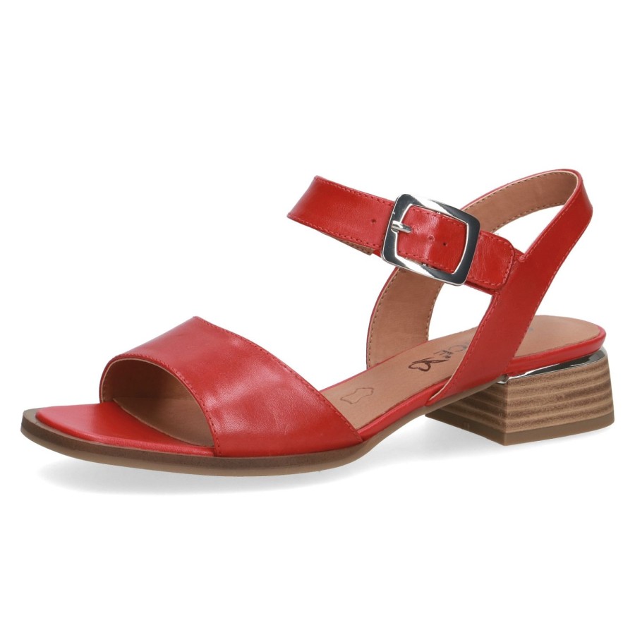 Femme Caprice | Caprice Nu Pieds Sandales 28207 Rouge