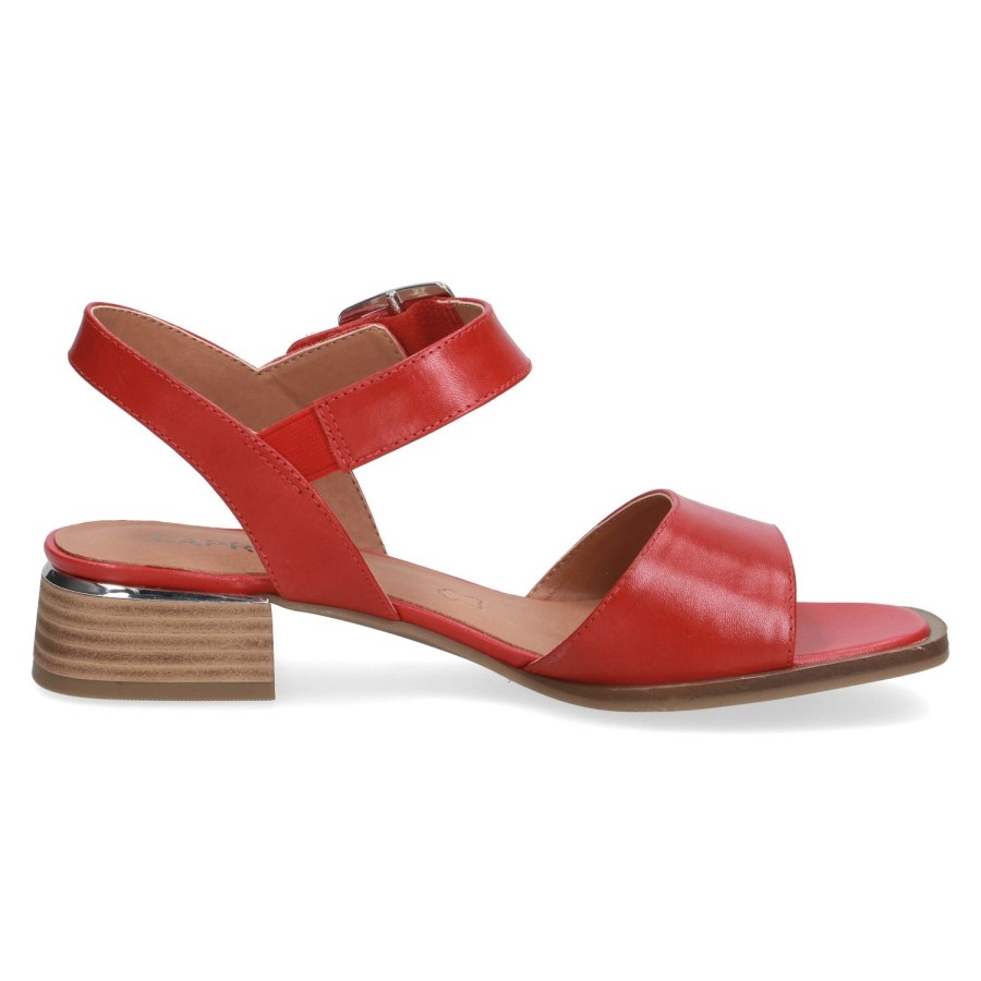 Femme Caprice | Caprice Nu Pieds Sandales 28207 Rouge