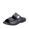 Homme Rieker | Rieker Nu Pieds Et Sandales 25590 Noir