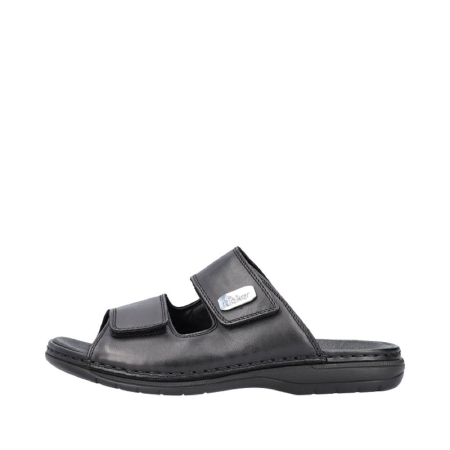 Homme Rieker | Rieker Nu Pieds Et Sandales 25590 Noir