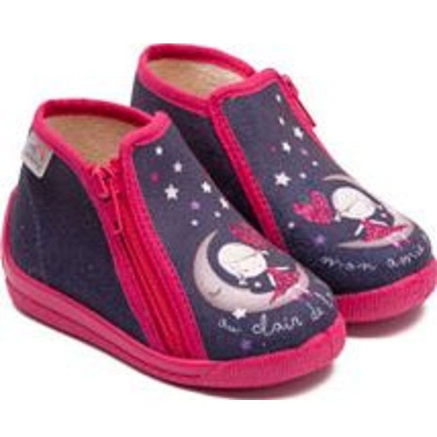 Enfant Bellamy Chaussons | Bellamy Chaussons 732 Marina Twins Marine