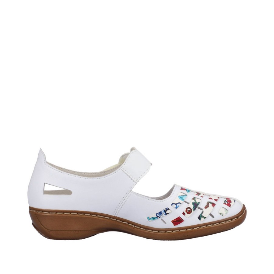 Femme Rieker | Rieker Ballerines 41369 Blanc