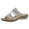 Femme Rieker | Rieker Nu Pieds Sandales 628M6 Blanc