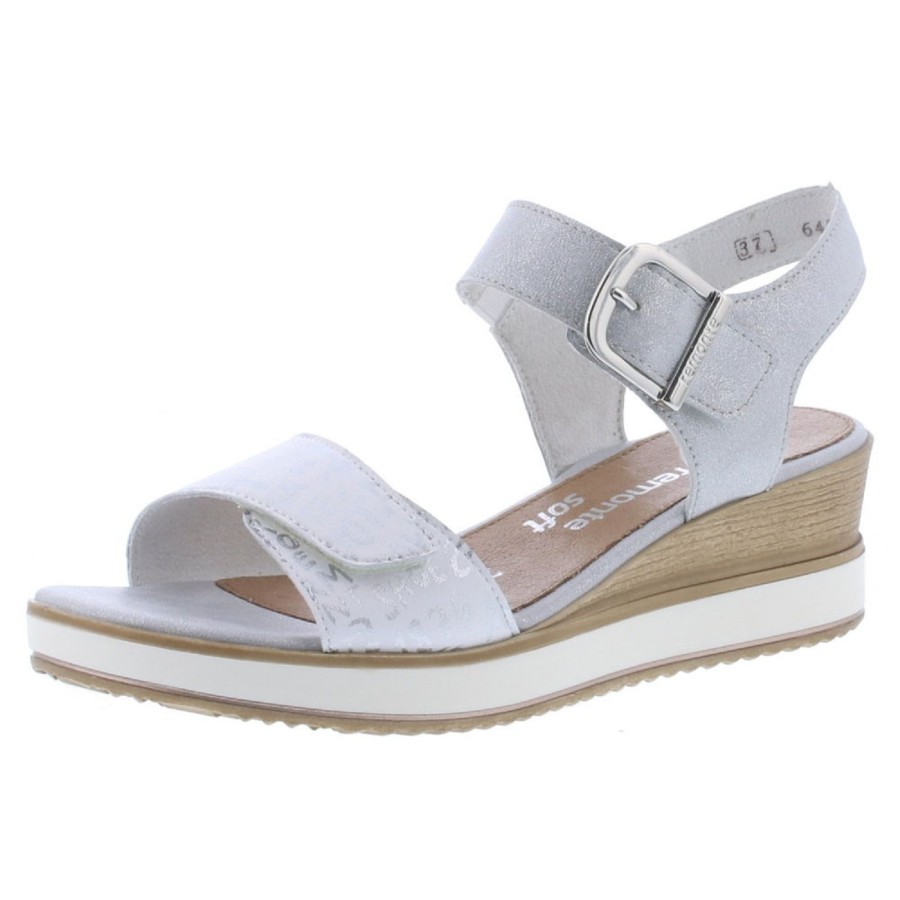 Femme Remonte | Remonte Nu Pieds Sandales D6455 Blanc