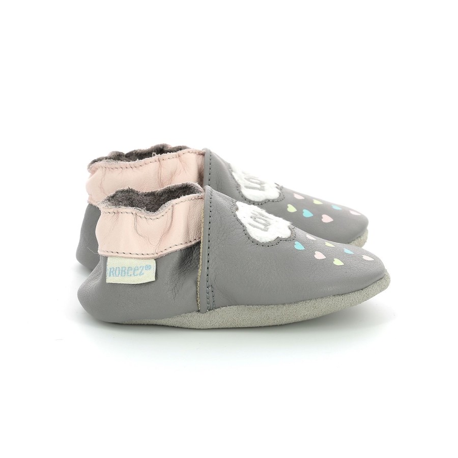 Enfant Robeez Chaussons | Robeez Chaussons Fluffy Cloud Gris