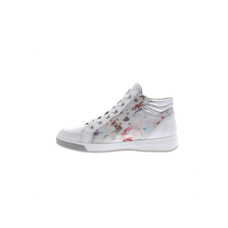 Femme Ara | Ara Chaussures A Lacets 34499 02 Blanc Multicouleurs