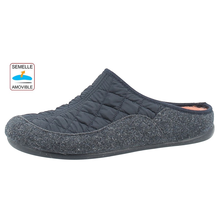 Femme Calzamur | Calzamur Chaussons Cm 67095 Marine