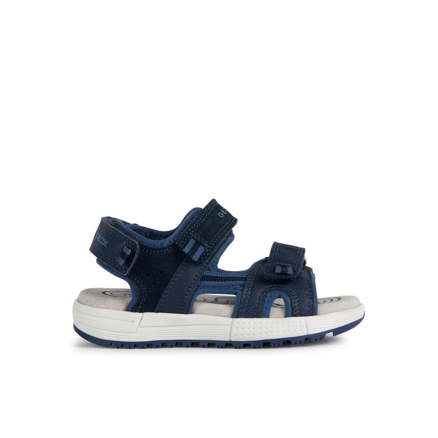 Enfant Geox Sandales | Geox Nu Pieds Sandales J35Ava Marine