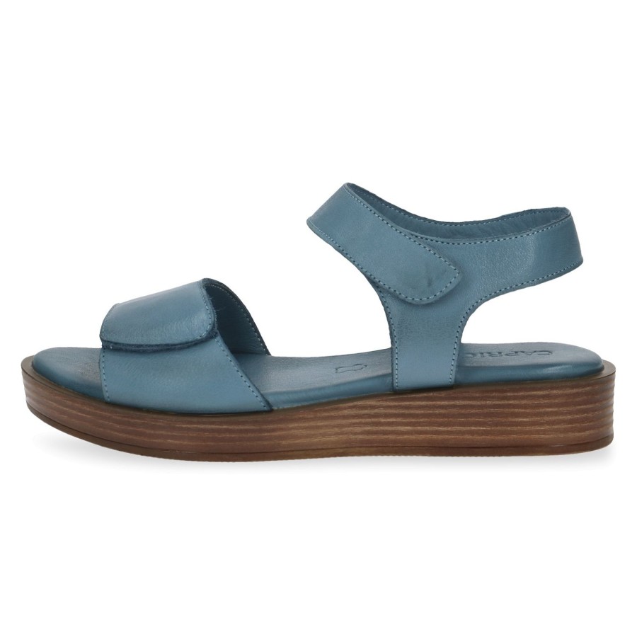 Femme Caprice | Caprice Nu Pieds Sandales 28222 20 Bleu