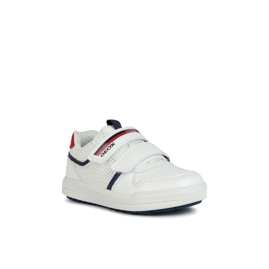 Enfant Geox Baskets | Geox Baskets Et Sneakers J354Aa Blanc Marine