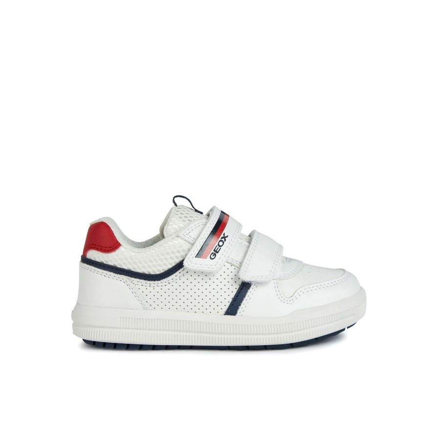 Enfant Geox Baskets | Geox Baskets Et Sneakers J354Aa Blanc Marine