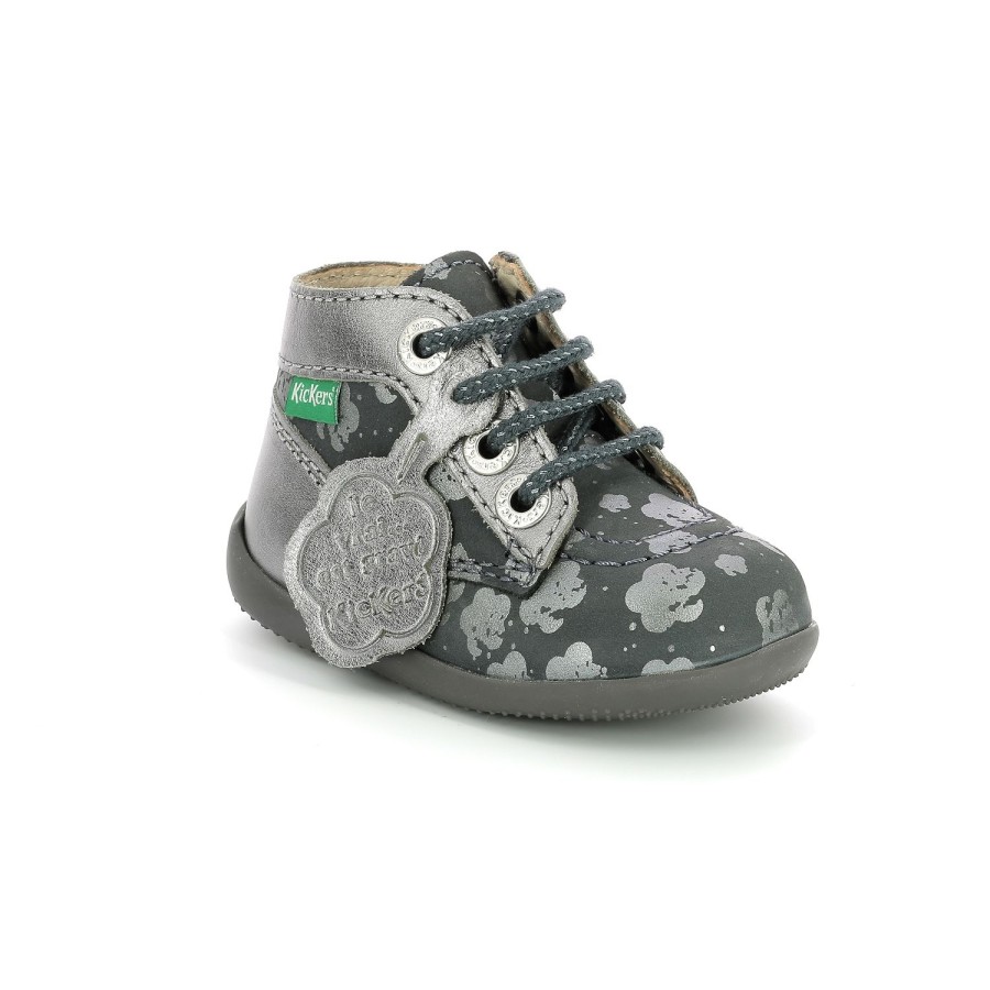 Enfant Kickers Bottines | Kickers Bottines Bonzip 2 Gris