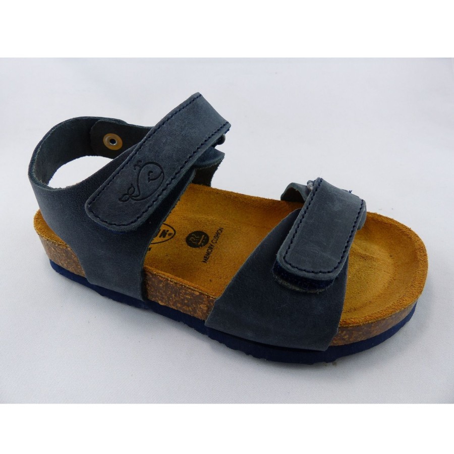 Enfant Plakton Sandales | Plakton Nu Pieds Sandales Pol Bleu