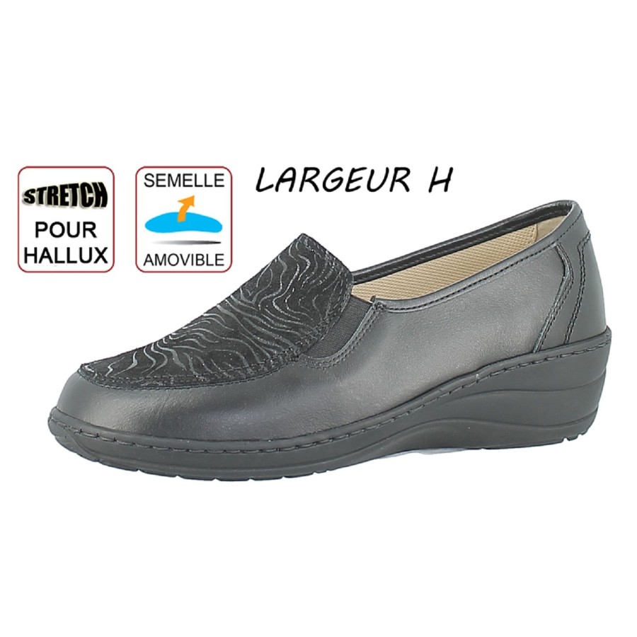 Femme Valdadige | Valdadige Mocassins 7333 Noir