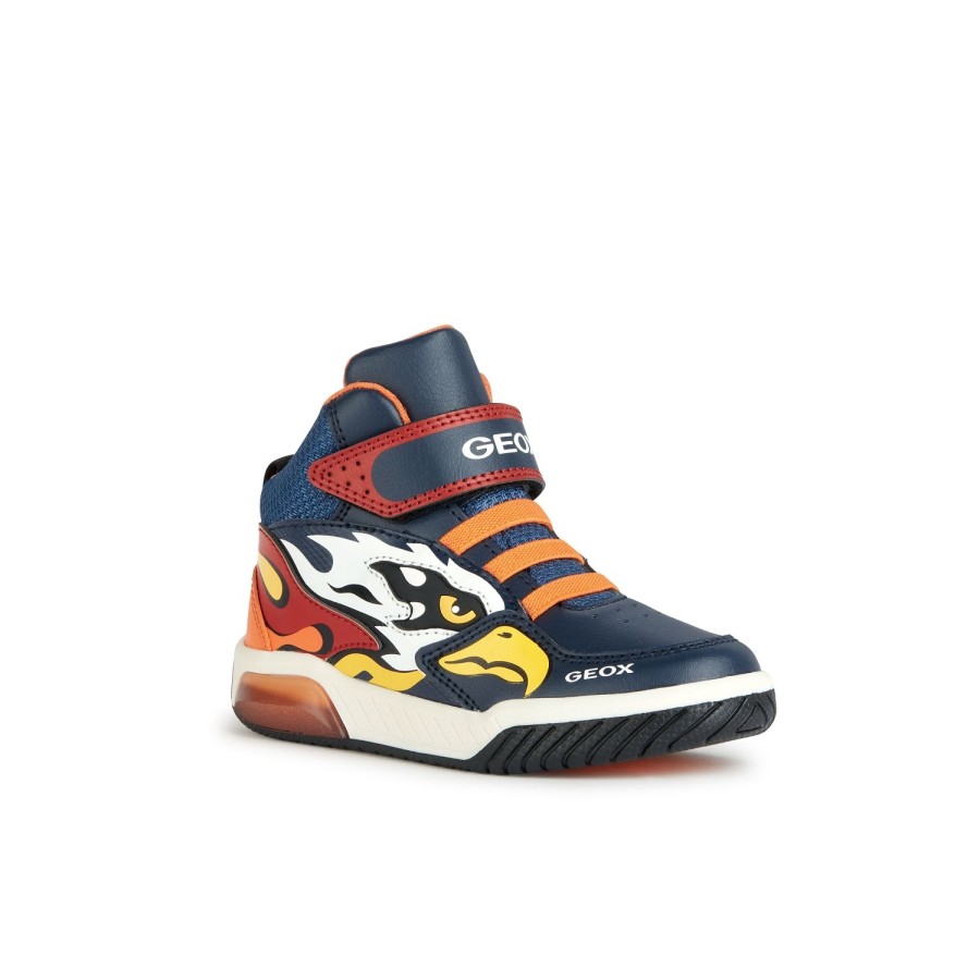 Enfant Geox Baskets | Geox Baskets Et Sneakers J369Cb Marine Multicouleurs