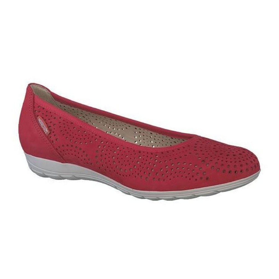 Femme Mephisto | Mephisto Ballerines Elsie Perf Rouge