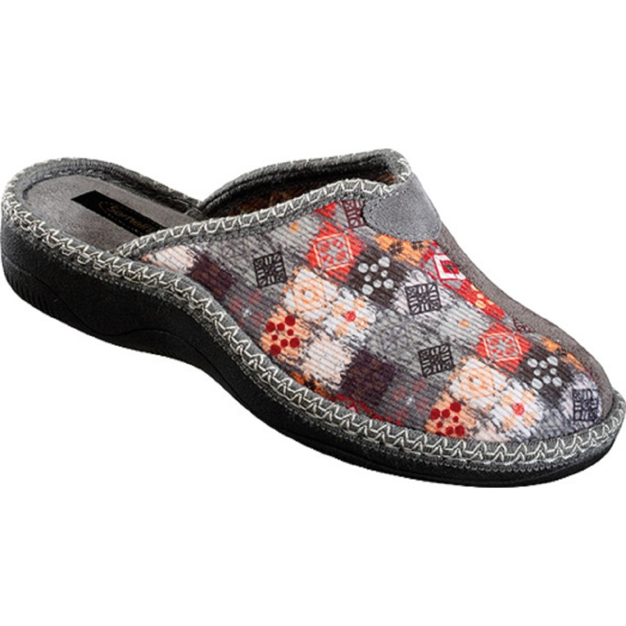 Femme Semelflex | Semelflex Chaussons Anny Gris