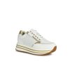 Femme Geox | Geox Baskets D35Qhe Blanc Or