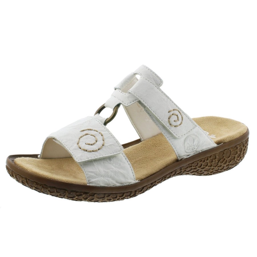 Femme Rieker | Rieker Nu Pieds Sandales V69N2 Blanc