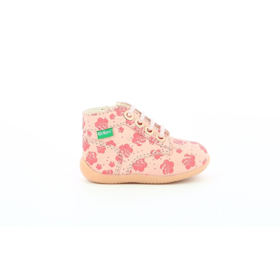 Enfant Kickers Premiers Pas | Kickers Premiers Pas Bonzip 2 Rose