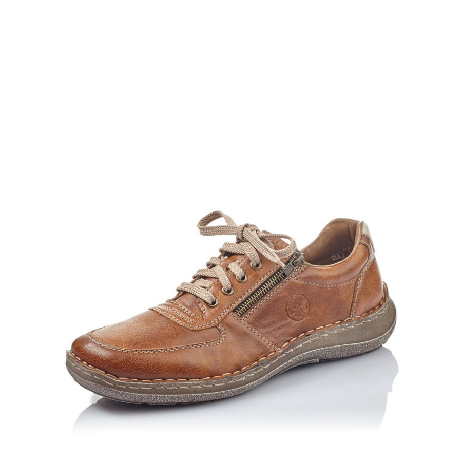 Homme Rieker | Rieker Chaussures A Lacets 03030 Marron