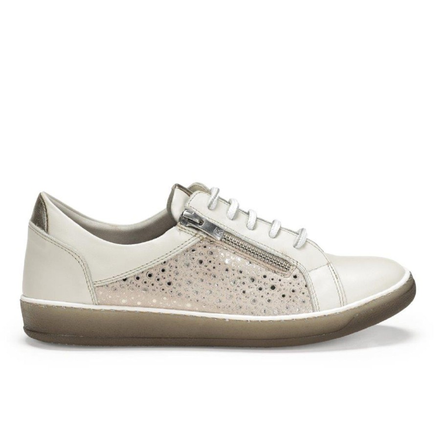 Femme Dorking | Dorking Chaussures A Lacets D8506 Blanc Beige