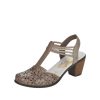 Femme Rieker | Rieker Nu Pieds Sandales 40966 Gris