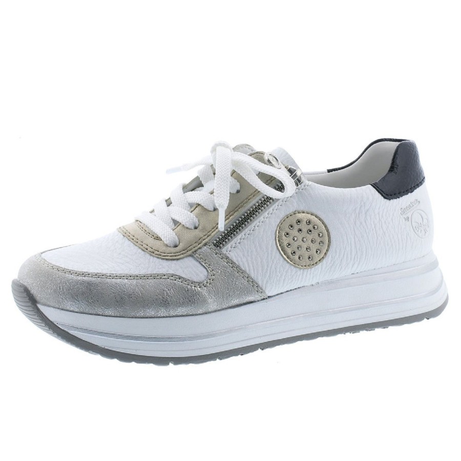 Femme Rieker | Rieker Baskets N351240 Blanc