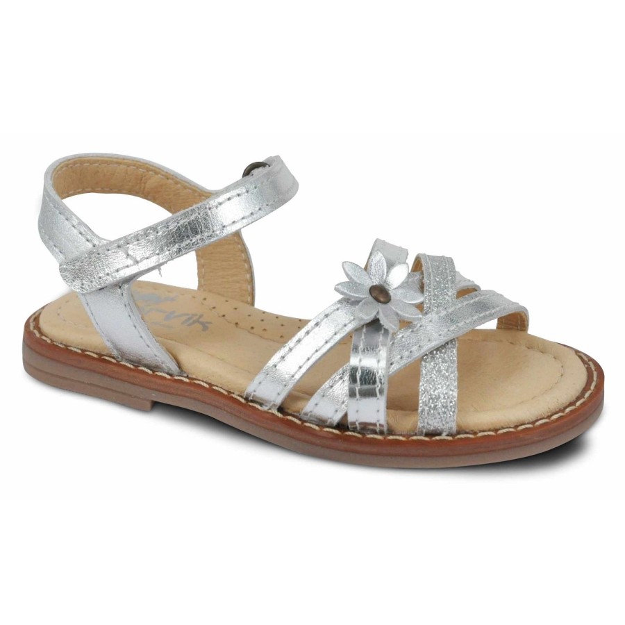 Enfant Norvik Sandales | Norvik Nu Pieds Sandales Anya Argent