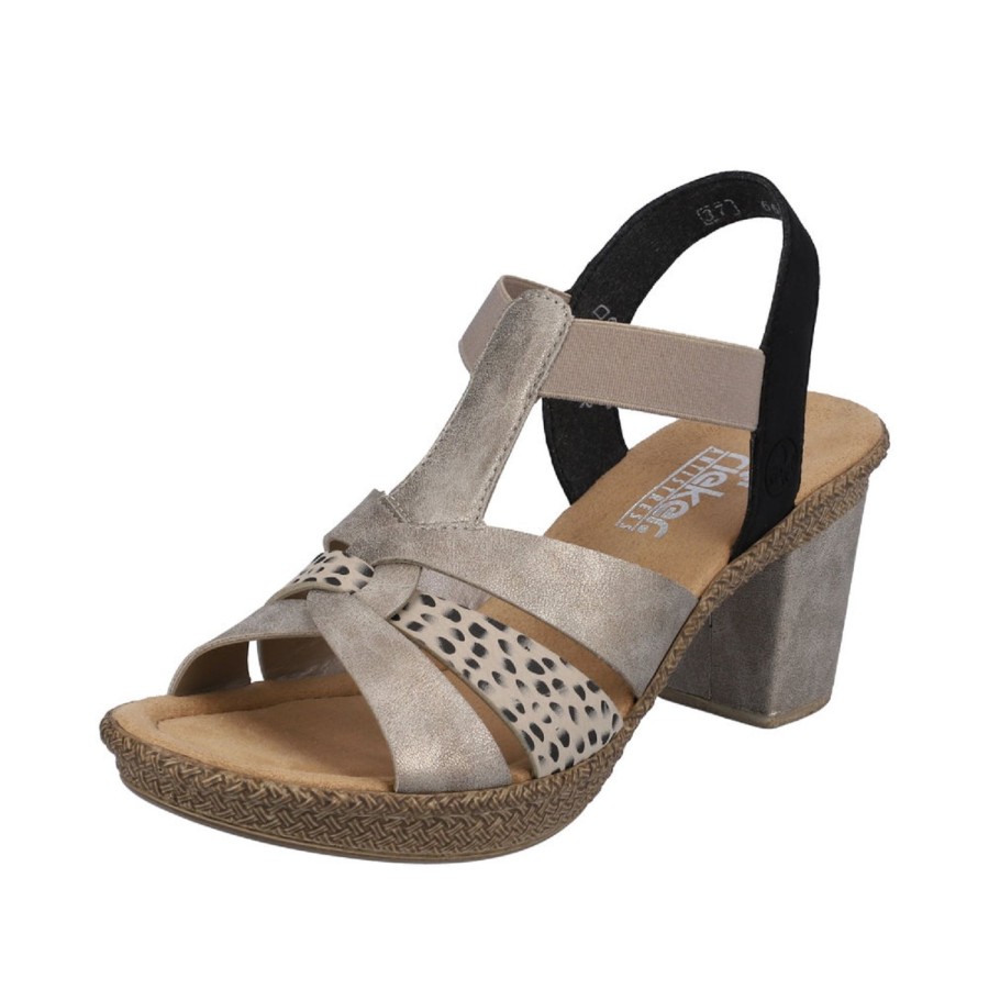 Femme Rieker | Rieker Nu Pieds Sandales 665K3 Beige