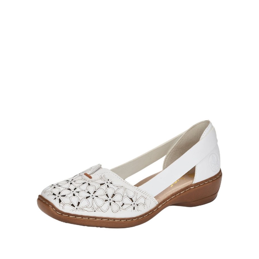 Femme Rieker | Rieker Mocassins 41356 Blanc