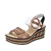 Femme Rieker | Rieker Nu Pieds Sandales 68176 Marron