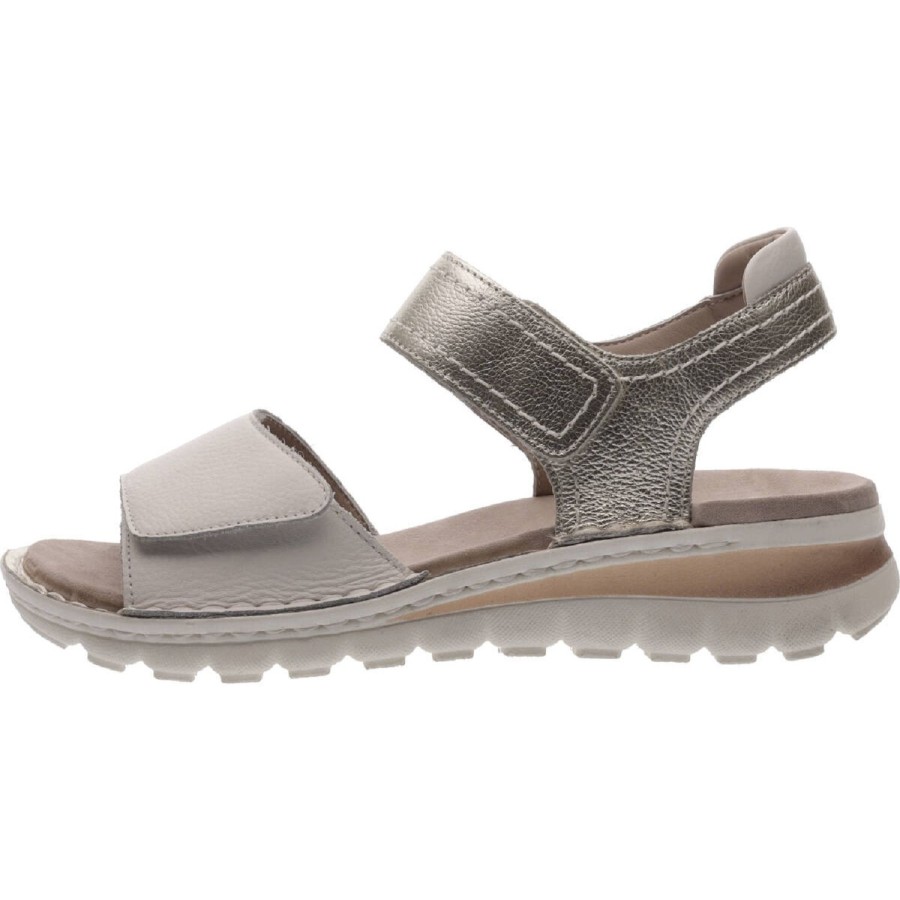 Femme Ara | Ara Nu Pieds Sandales 47209 11 Beige Multicouleurs