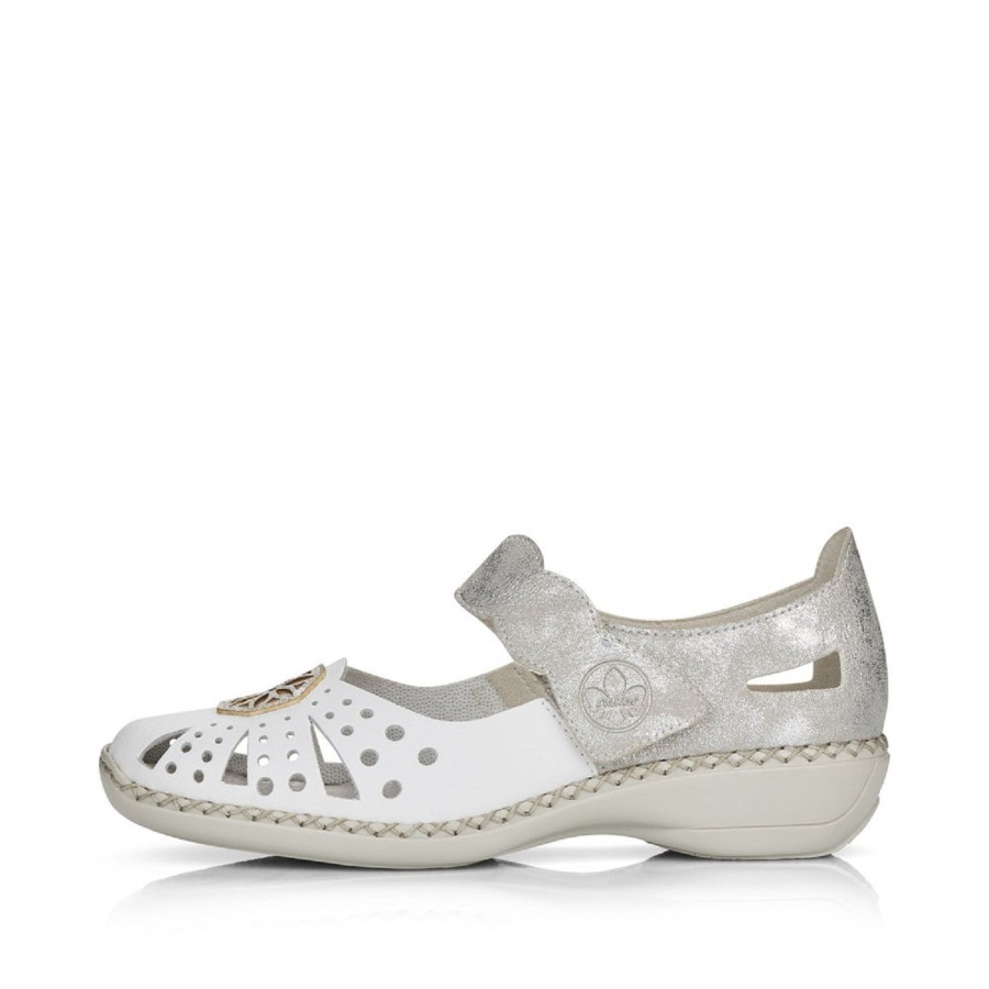 Femme Rieker | Rieker Ballerines 41368 Blanc