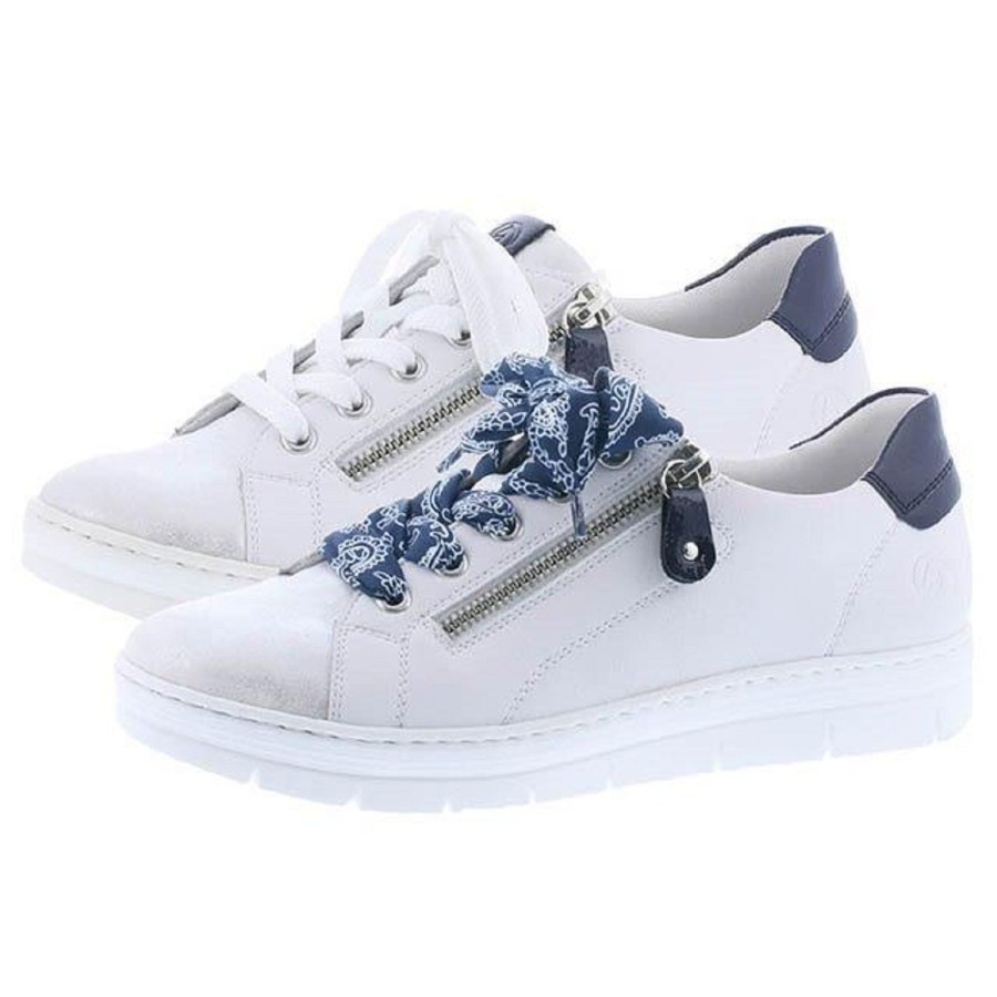 Femme Remonte | Remonte Baskets D5825 80 Blanc